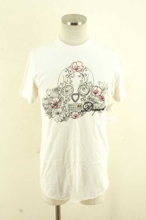 DSQUARED2 （ディースクエアード） スカル刺繍Tシャツ メンズ トップス