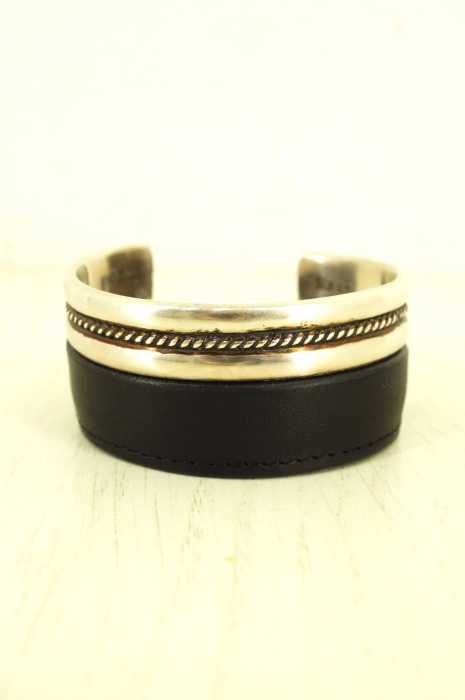 Name. （ネーム） 17SS BRASS & LEATHER CUFF BRACELET メンズ ファッション雑貨