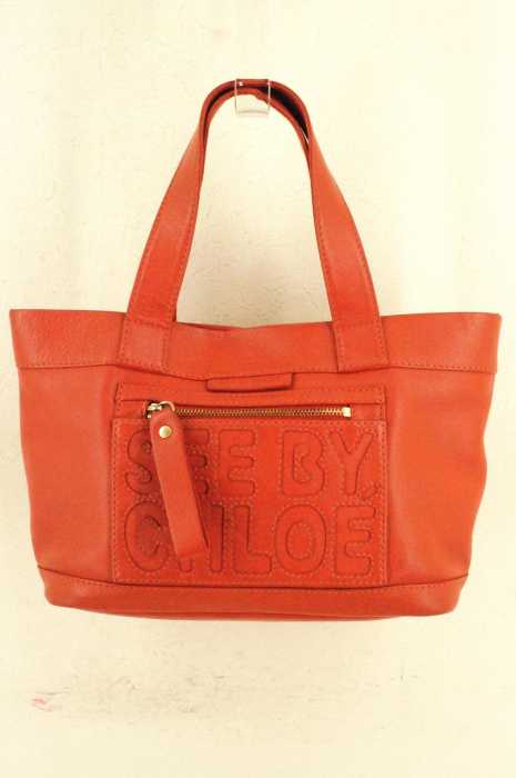 SEE BY CHLOE (シーバイクロエ) ロゴレザーハンドバッグ レディース バッグ