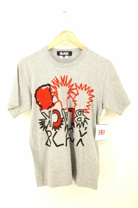 BLACK COMME des GARCONS (ブラックコムデギャルソン) ロゴプリントクルーネックTシャツ メンズ トップス
