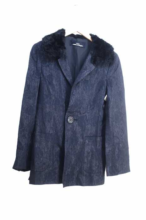 tricot COMME des GARCONS （トリココムデギャルソン） AD1995 ラメ糸総柄襟ファー1Bジャケット レディース アウター
