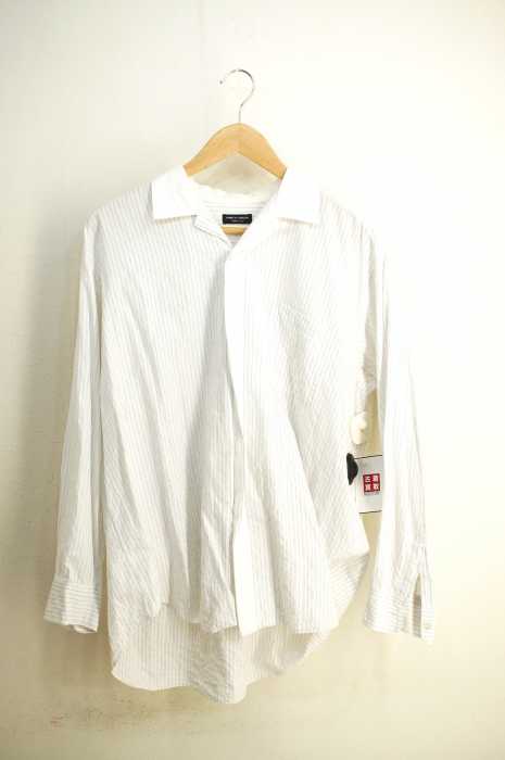 COMME des GARCONS HOMME PLUS （コムデギャルソンオムプリュス） ストライプ柄オープンカラーシャツ メンズ トップス