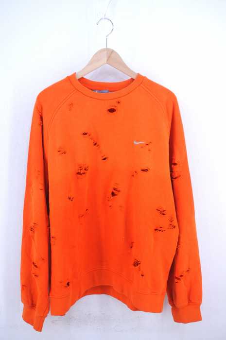 NIKE （ナイキ） 胸スォッシュダメージ加工スウェット メンズ トップス