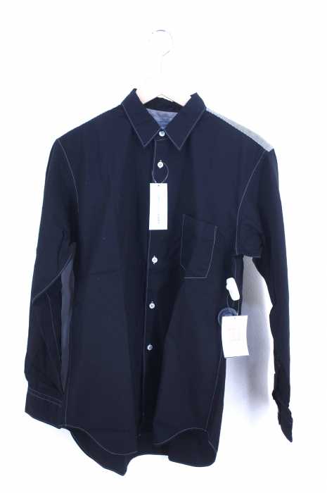 COMME des GARCONS SHIRT(コムデギャルソンシャツ) W19023 製品染めステッチデザインシャツ メンズ トップス