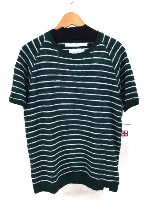 WHITE MOUNTAINEERING（ホワイトマウンテニアリング） T/C SEE-THROUGH BORDER RAGLAN T-SHIRT メンズ トップス