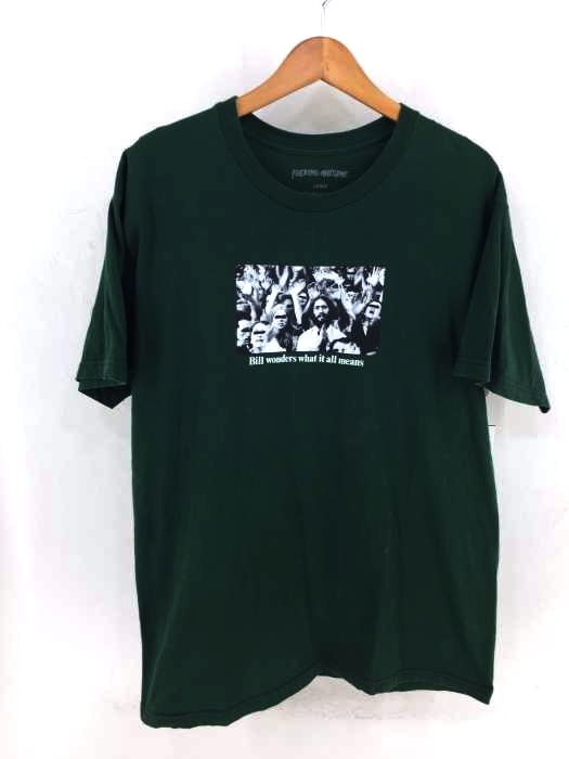 （） Bill Wonders Tee dark green プリントクルーネックTシャツ メンズ トップス