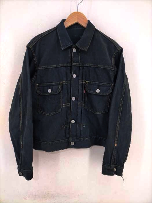 Levis（リーバイス） ボタン裏J02 ビックE 後染め デニムジャケット メンズ アウター