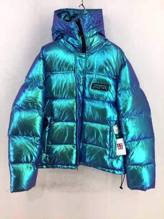 KENZO（ケンゾー） ロゴワッペンメタリックフーデッドダウンジャケット メンズ アウター