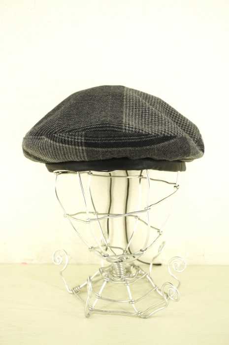 Engineered Garments （エンジニアードガーメンツ） レザーパイピング　ウールチェックベレー メンズ 帽子