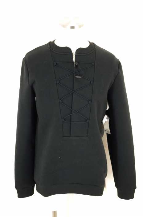 Reebok x COTTWEILER(リーボック×コットワイラー) Black Neoprene Sweatshirt レースアップスウェット メンズ トップス
