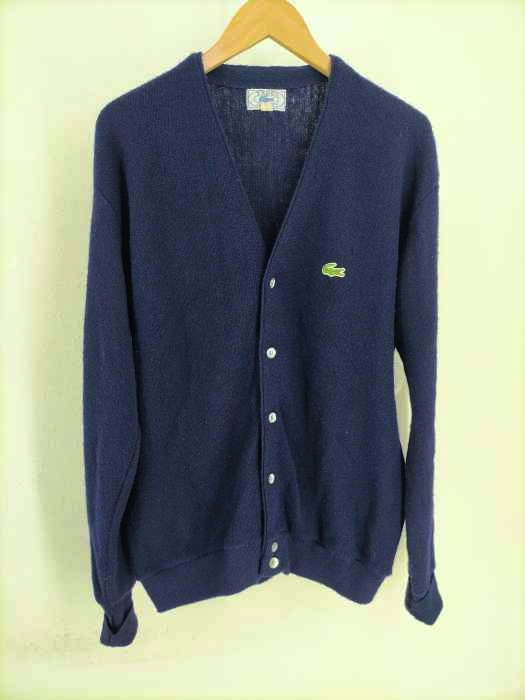 IZOD LACOSTE（アイゾッドラコステ） 70~80年代 ワンポイント刺繍入り カーディガン メンズ トップス
