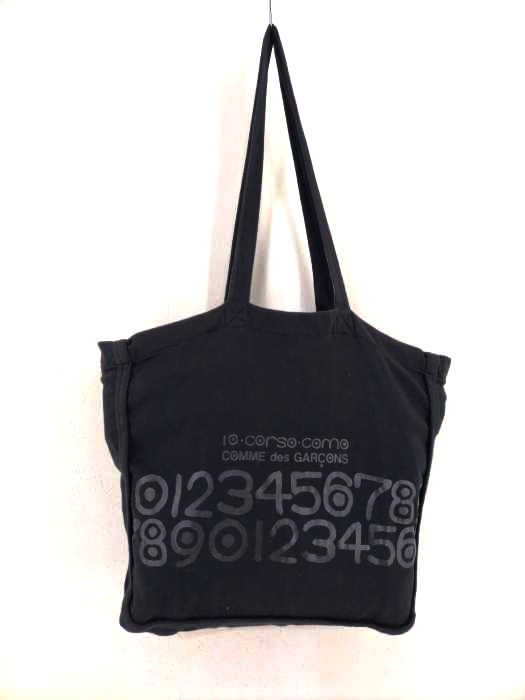 10 Corso Como COMME des GARCONS（ディエチ コルソ コモ コム デ ギャルソン） オールブラックプリント ハンドバッグ メンズ バッグ