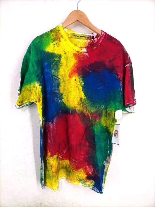 TIGRAN AVETISYAN（ティグラン アヴェティスヤン） 19SS Paint effect t shirt in multicolored cotton メンズ トップス