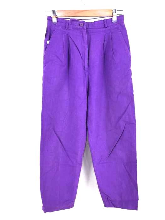 USED古着（ユーズドフルギ） Rafaella ラミーコットン 2タックスラックス レディース パンツ
