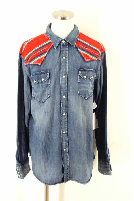 Polo by RALPH LAUREN (ポロバイラルフローレン) ウエスタンスナップボタンダメージ加工シャツ メンズ トップス