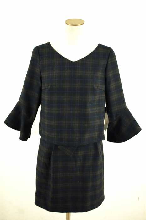 JILL by JILLSTUART (ジルバイジルスチュアート) 16AW BELL ALEEVE CHECK セットアップ レディース トップス
