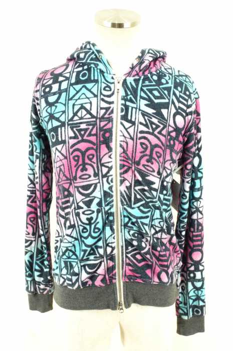 JOYRICH (ジョイリッチ) 総柄ジップアップパーカー メンズ トップス