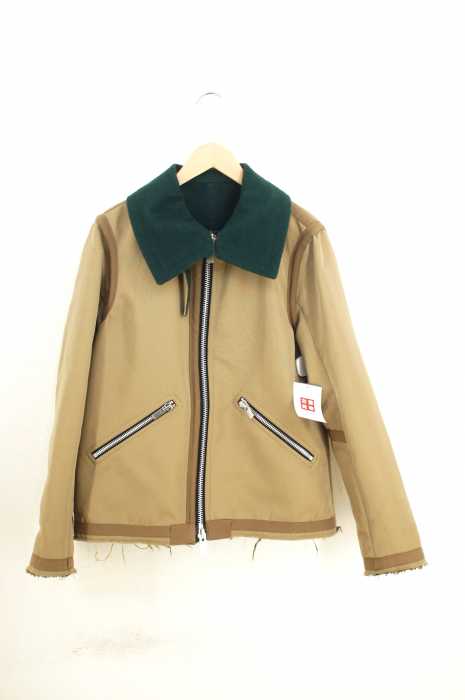 Sacai（サカイ） ウール切替コントラストカラージャケット メンズ