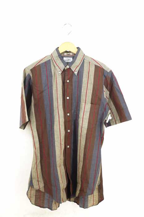 USED古着  （ユーズドフルギ） 60~70s マルチストライプ柄 コットンボタンダウンシャツ メンズ トップス