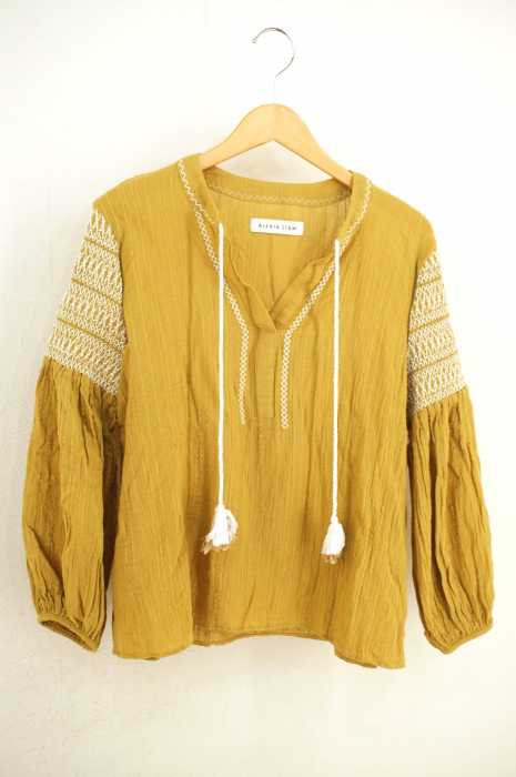 ALEXIA STAM （アリシアスタン） 19SS Embroidered Balloon Sleeve Shirt レディース トップス