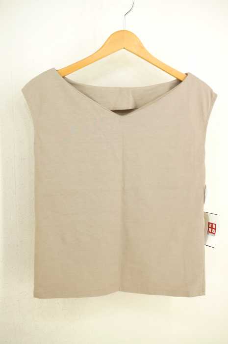 Loungedress（ラウンジドレス） Vネックノースリーブコットンプルオーバー レディース トップス