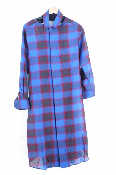 FACETASM （ファセッタズム） BACK OPENDED CHECK LONG SHIRT レディース トップス
