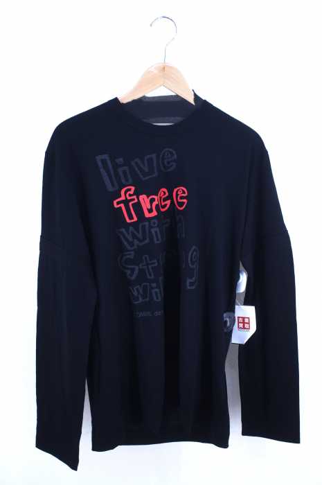 COMME des GARCONS （コムデギャルソン） AD2011 live free With Strong Will メッセージプリントTシャツ メンズ トップス