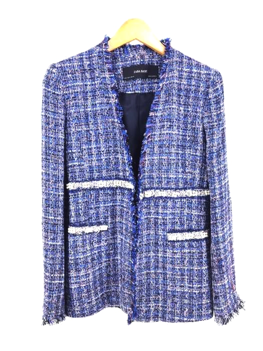 ZARA BASIC(ザラベーシック) パール装飾ノーカラージャケット レディース アウター