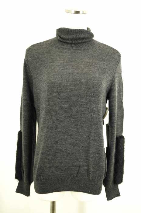 AQUASCUTUM （アクアスキュータム） ファー付きハイネックニットトップス レディース トップス