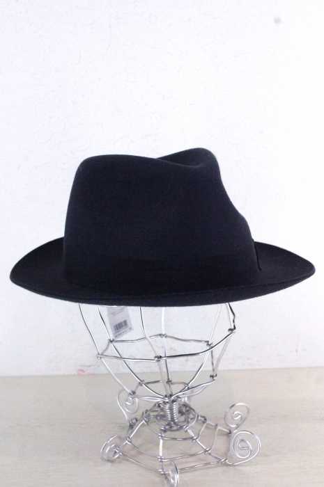 Borsalino (ボルサリーノ) リボンロゴ入り中折れハット 帽子 メンズ 帽子