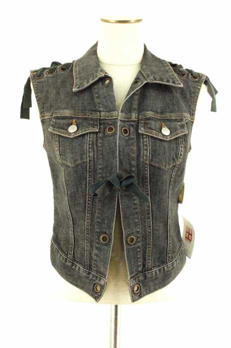 RICHMOND DENIM （リッチモンドデニム） レースアップノースリーブデニムジャケット レディース アウター