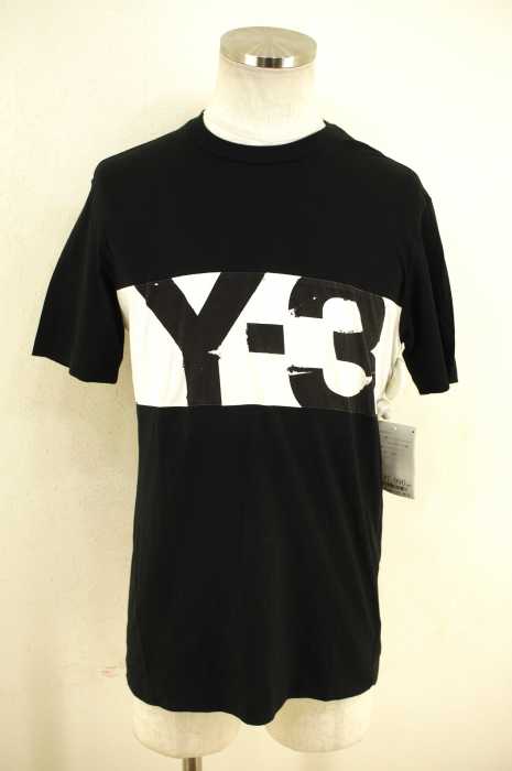 Y-3 (ワイスリー) ロゴプリント切替Tシャツ メンズ トップス