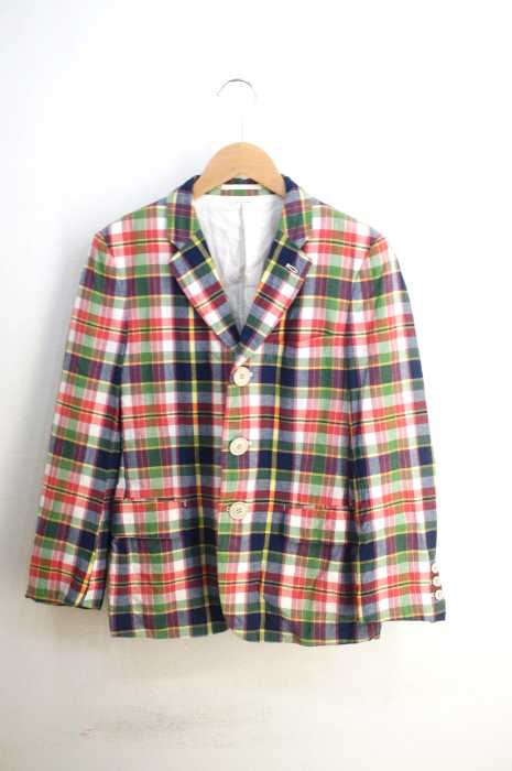 COMME des GARCONS HOMME PLUS （コムデギャルソンオムプリュス） AD2007　チェック柄ビッグボタン3Bジャケット メンズ アウター