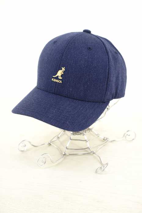 KANGOL (カンゴール) Wool Flexfit Baseball ロゴ刺繍6パネルベースボールキャップ レディース 帽子