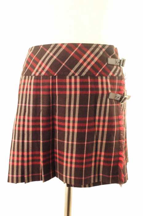 BURBERRY LONDON(バーバリーロンドン) ウールプリーツチェックスカート レディース スカート