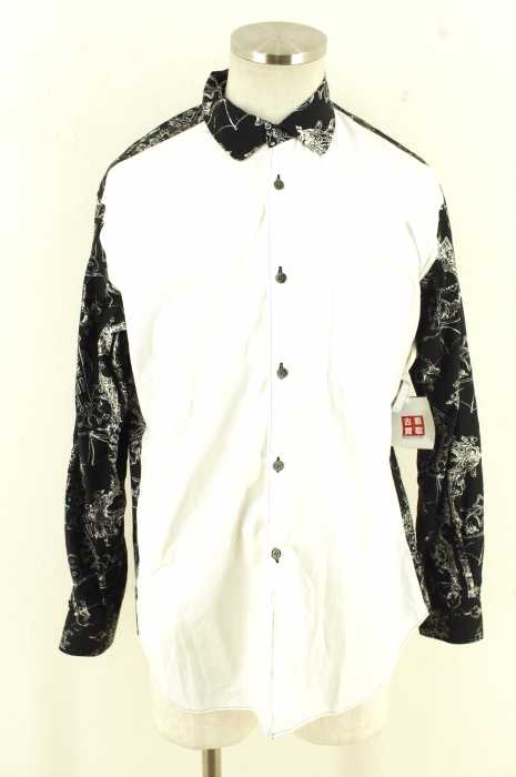 COMME des GARCONS SHIRT　×　NICOLAS BUFFE （コムデギャルソンシャツ　×　ニコラス　ビュフ） 14AW　総柄切替ラウンドカラー メンズ トップス