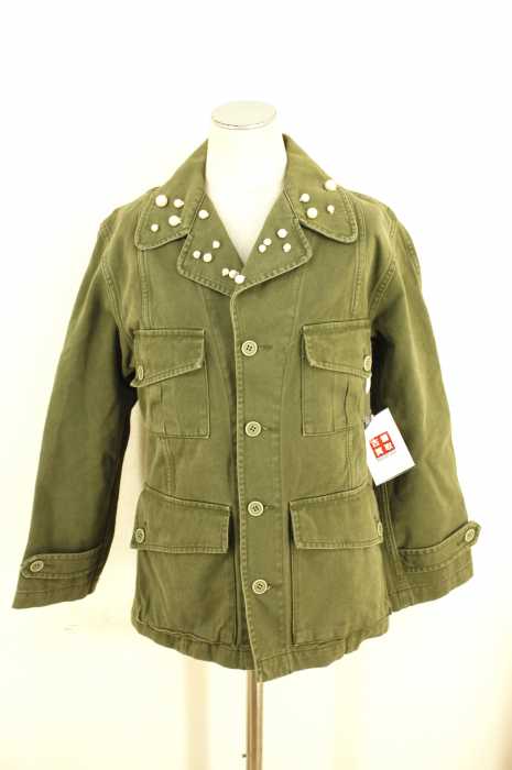 tricot COMME des GARCONS （トリココムデギャルソン） AD2002 パール装飾ミリタリージャケット レディース アウター