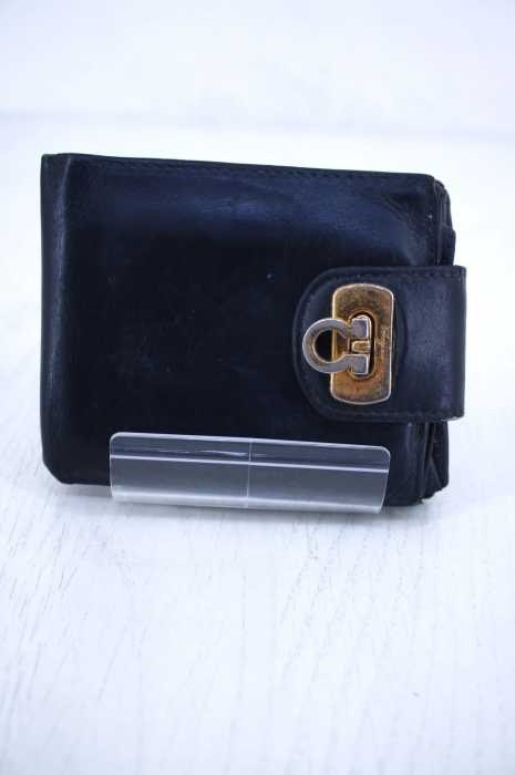 Salvatore Ferragamo (サルヴァトーレフェラガモ) レザー2つ折り財布 メンズ 財布・ケース