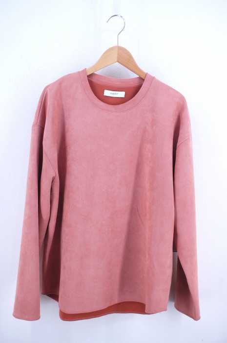 INHERIT (インヘリット) フェイクスエードロングスリーブTシャツ メンズ トップス