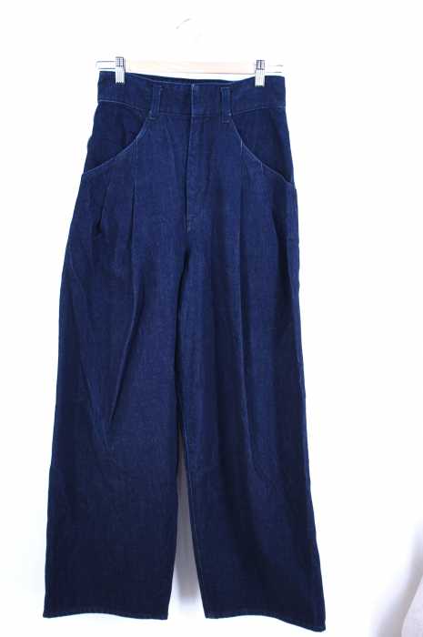 CINOH(チノ) JAPAN DENIM HI-WAIST SELVEDGE WIDE PANTS レディース パンツ