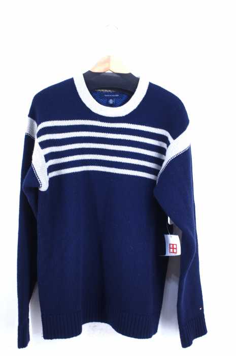 TOMMY HILFIGER （トミーヒルフィガー） ボーダーウールニット メンズ トップス
