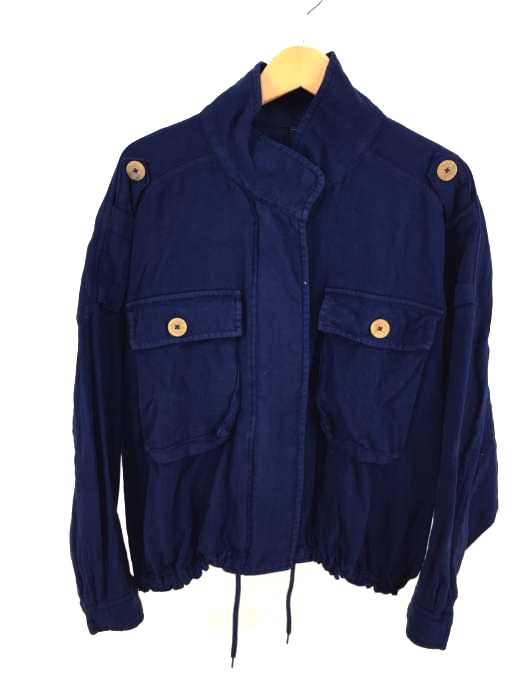 ZARA TRF（ザラティーアールエフ） リネン混 ジップアップジャケット レディース アウター