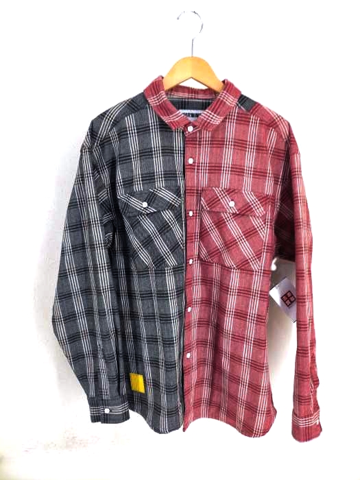 USED古着（ユーズドフルギ） WARNING パターン切替 ボタンシャツ メンズ トップス