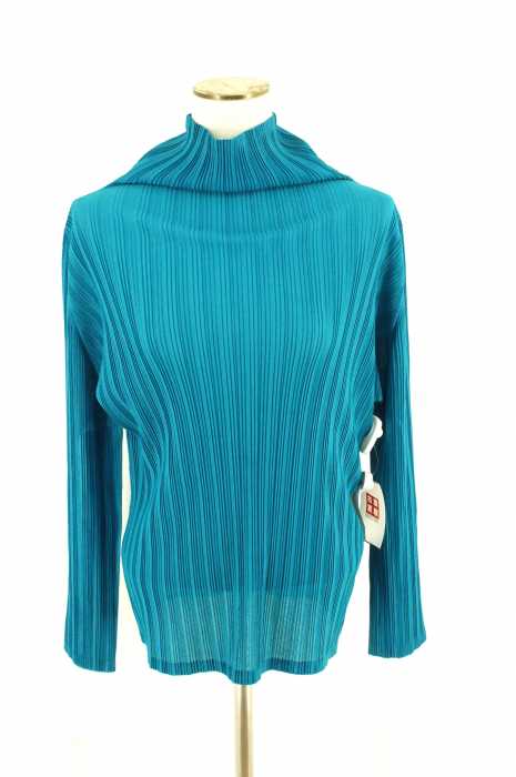 PLEATS PLEASE ISSEY MIYAKE （プリーツプリーズイッセイミヤケ） プリーツ加工タートルネックカットソー レディース トップス