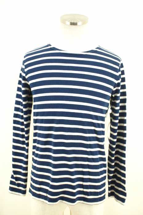 WAIT （ウェイト） クルーネックスストライプカットソー メンズ トップス
