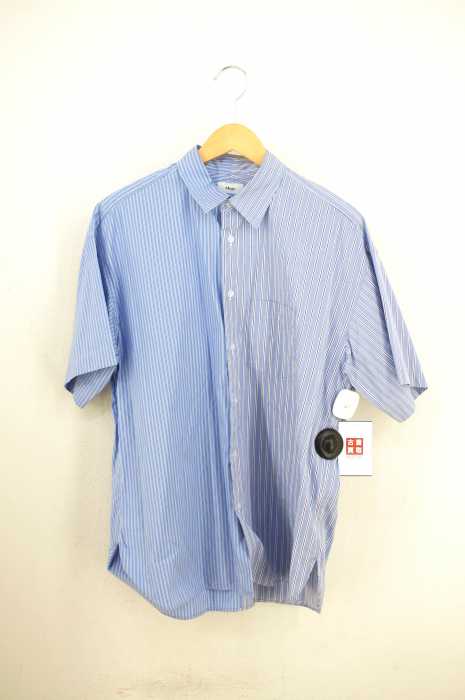 Allege × Adam et Rope （アレッジ アダムエロペ） 18SS 別注 THOMAS MASON ドッキングデザインストライプS/Sシャツ メンズ トップス