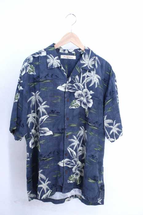 Tommy Bahama(トミーバハマ) 総柄プリント シルクアロハシャツ メンズ トップス