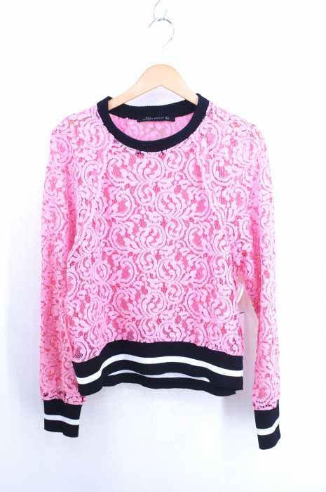ZARA WOMAN （ザラ ウーマン） 総レーススウェット レディース トップス