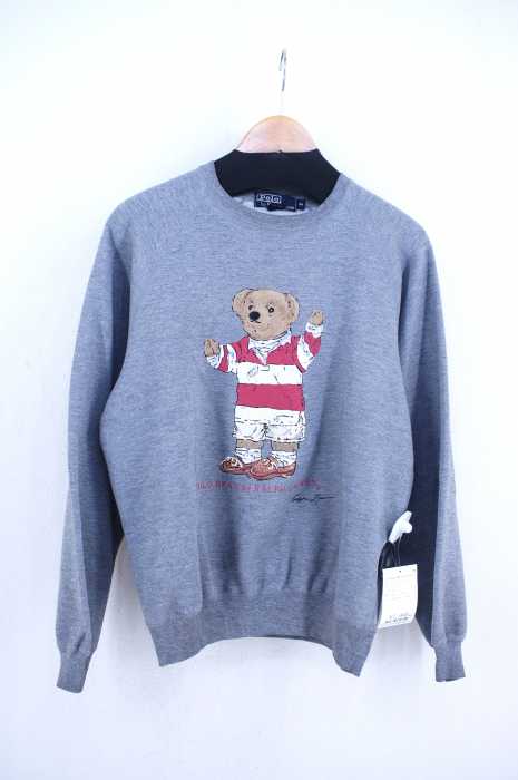 Polo by RALPH LAUREN （ポロバイラルフローレン） 90s ポロベアープリントクルーネックスウェット レディース トップス