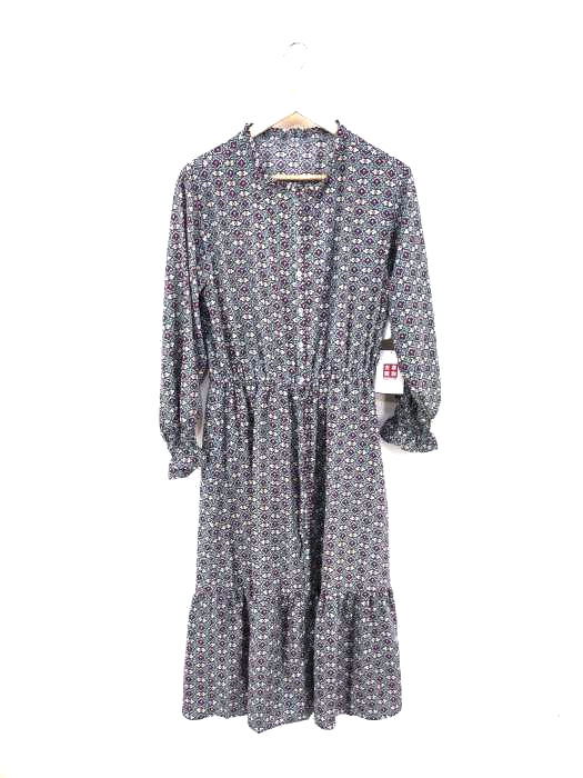 USED古着（ユーズドフルギ） フリルスタンドカラー シャツワンピース レディース ワンピース